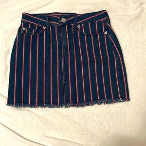 A striped skirt